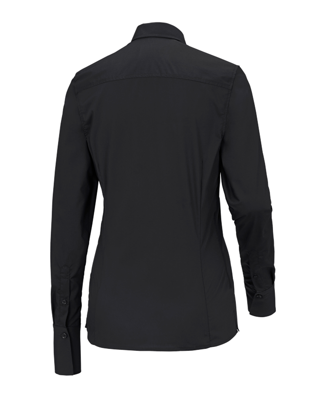 Maglie | Pullover | Bluse: Blusa Business e.s.comfort, a manica lunga + nero 1