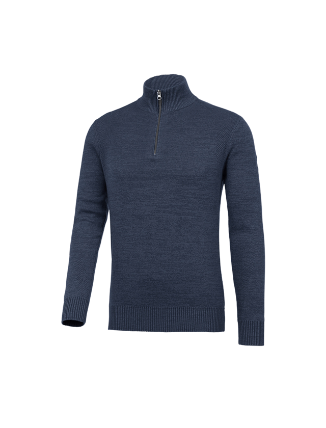 Maglie | Pullover | Camicie: e.s. troyer in maglia + blu notte melange 2