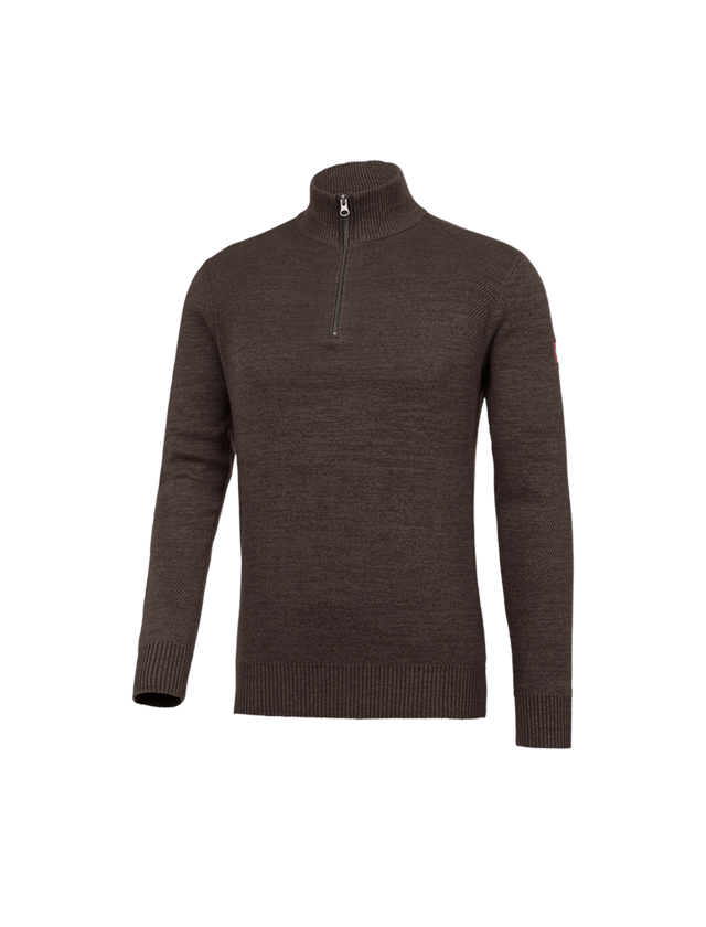 Maglie | Pullover | Camicie: e.s. troyer in maglia + corteccia melange