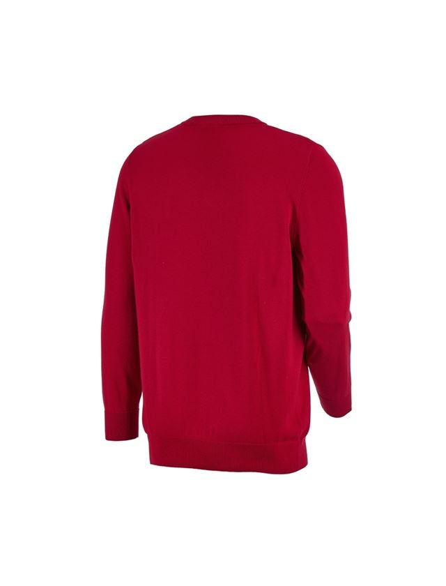 Temi: e.s. pullover in maglia, a collo rotondo + rosso 1
