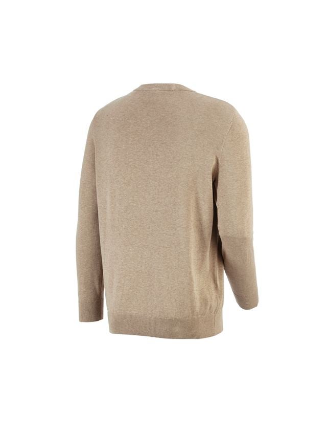 Maglie | Pullover | Camicie: e.s. pullover in maglia, a collo rotondo + kaki melange 1