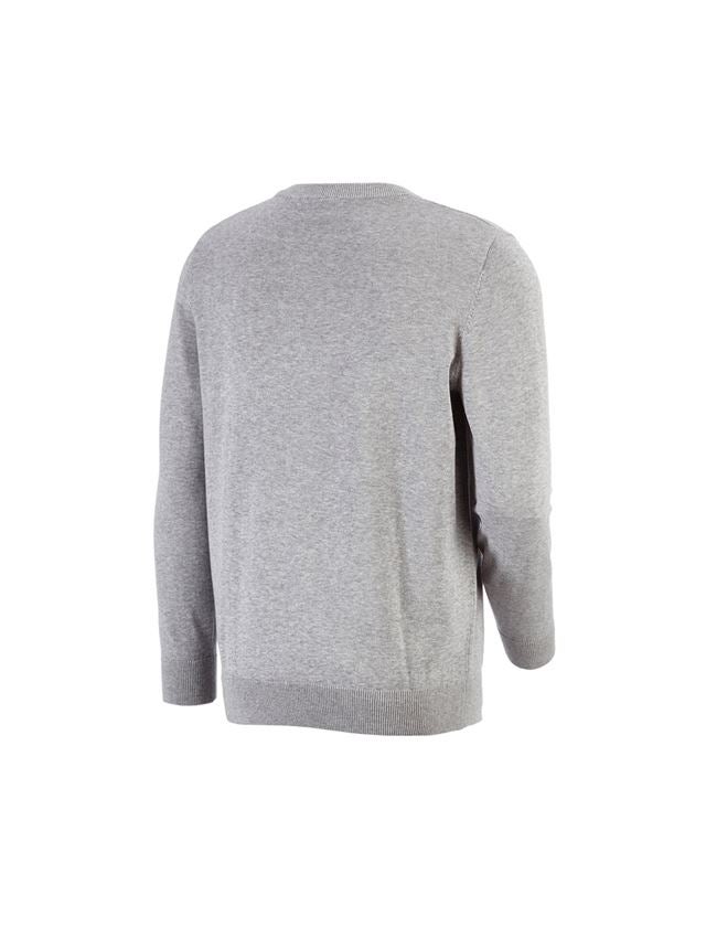 Temi: e.s. pullover in maglia, a collo rotondo + grigio melange 2