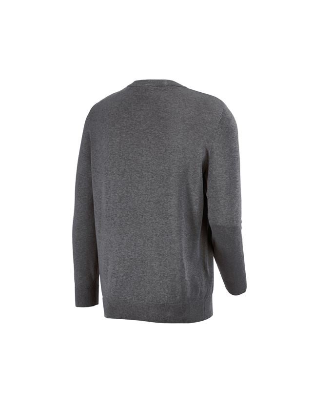 Maglie | Pullover | Camicie: e.s. pullover in maglia, a collo rotondo + antracite  melange 1