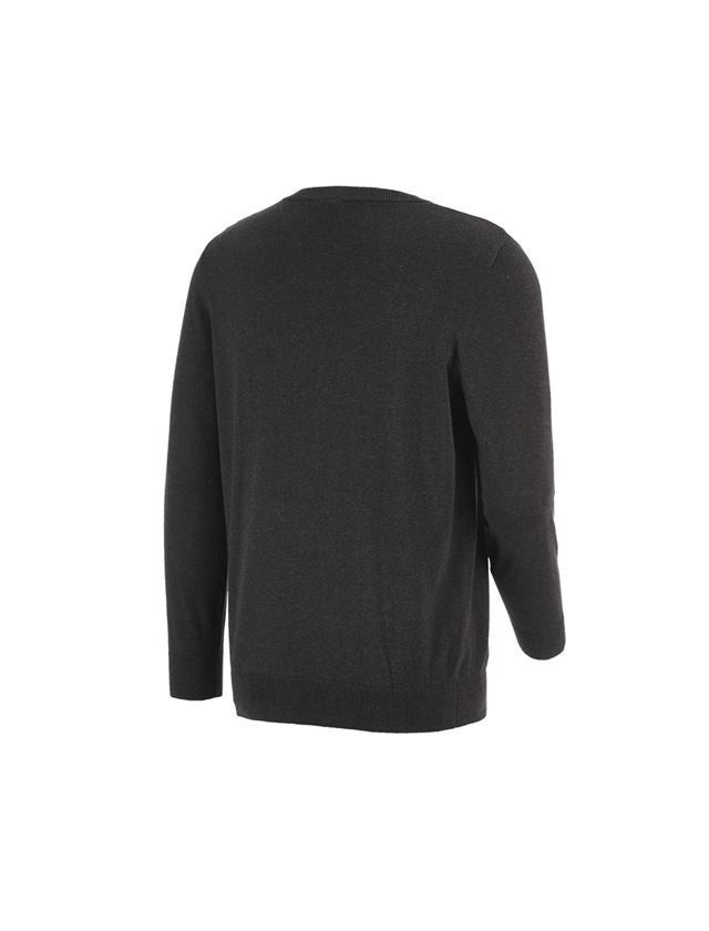 Maglie | Pullover | Camicie: e.s. pullover in maglia, a collo rotondo + grafite melange 1