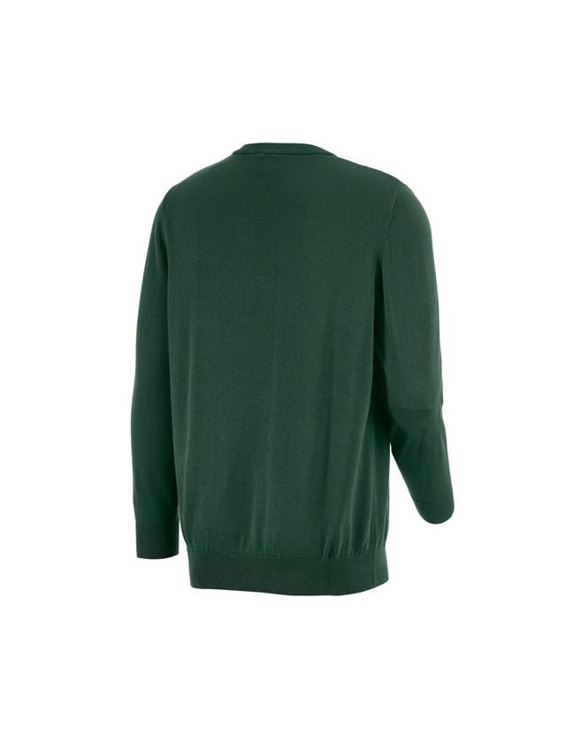 Temi: e.s. pullover in maglia, a collo rotondo + verde 1