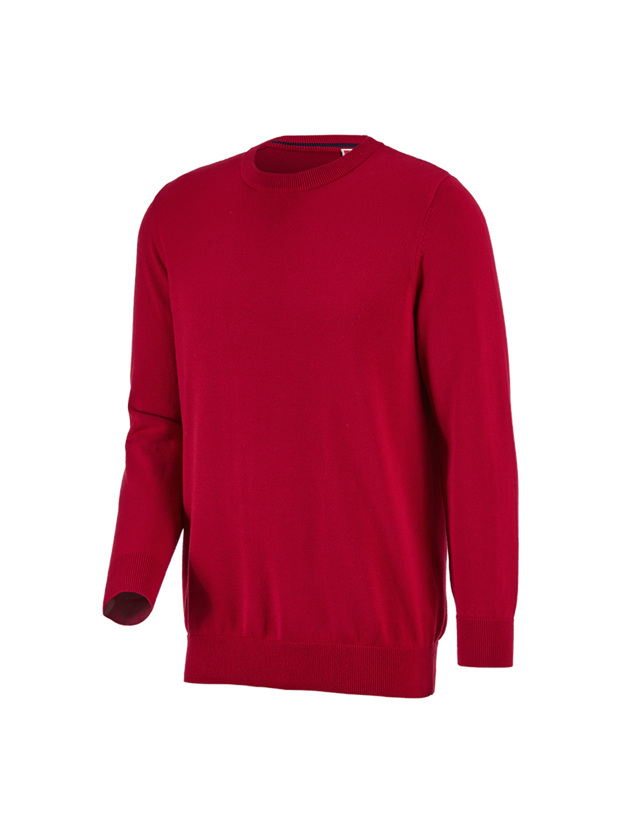 Maglie | Pullover | Camicie: e.s. pullover in maglia, a collo rotondo + rosso