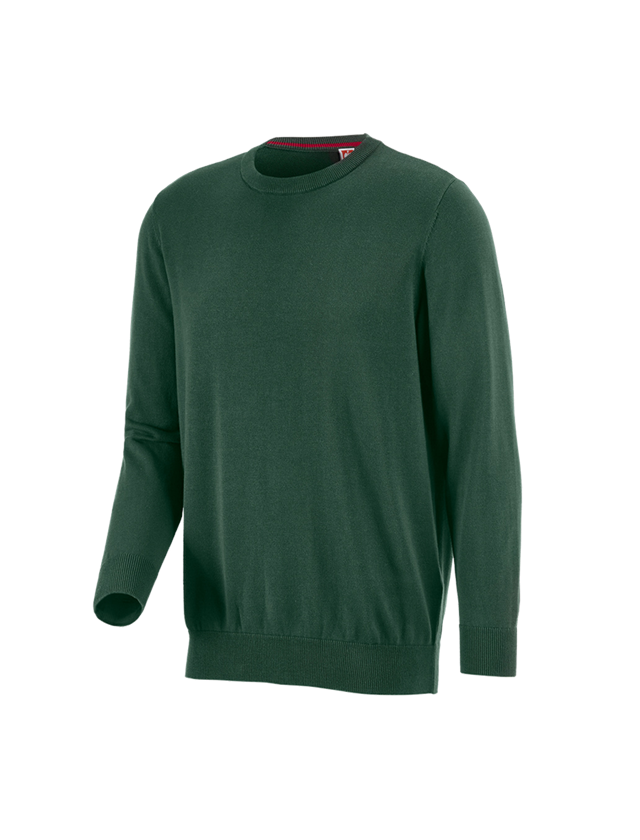Temi: e.s. pullover in maglia, a collo rotondo + verde