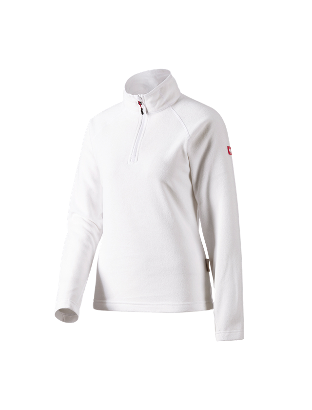 Shirts & Co.: Damen Microfleece Troyer dryplexx® micro + weiß