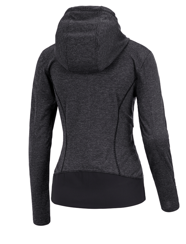 Maglie | Pullover | Bluse: e.s. giacca funzionale con cappuccio stripe, donna + nero 1
