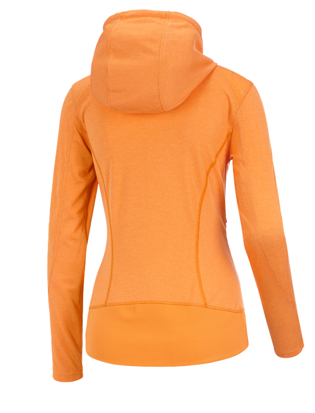 Maglie | Pullover | Bluse: e.s. giacca funzionale con cappuccio stripe, donna + arancio chiaro 1