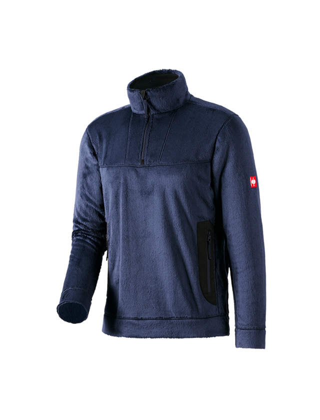 Maglie | Pullover | Camicie: e.s. troyer Highloft + blu scuro/nero 2