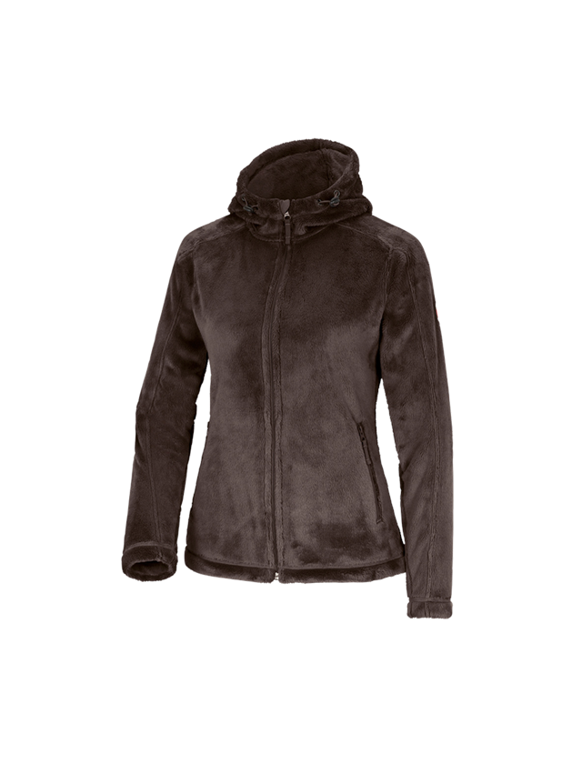 Temi: e.s. giacca con zip Highloft, donna + castagna