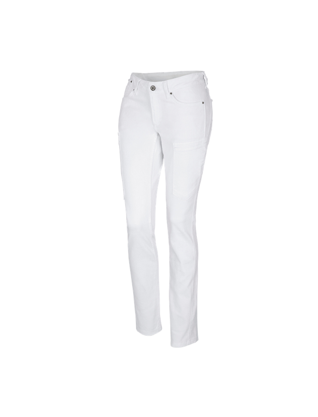 Pantaloni da lavoro: e.s. 7-Pocket-Jeans, donna + bianco 3