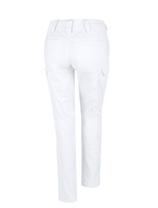 Pantaloni da lavoro: e.s. pantaloni da lavoro pocket, donna + bianco 1