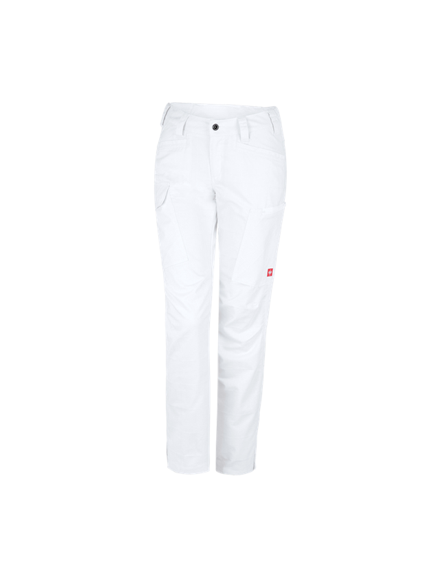Pantaloni da lavoro: e.s. pantaloni da lavoro pocket, donna + bianco