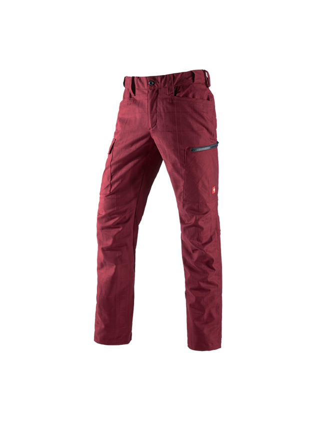 Pantaloni: e.s. pantaloni da lavoro pocket, uomo + rubino