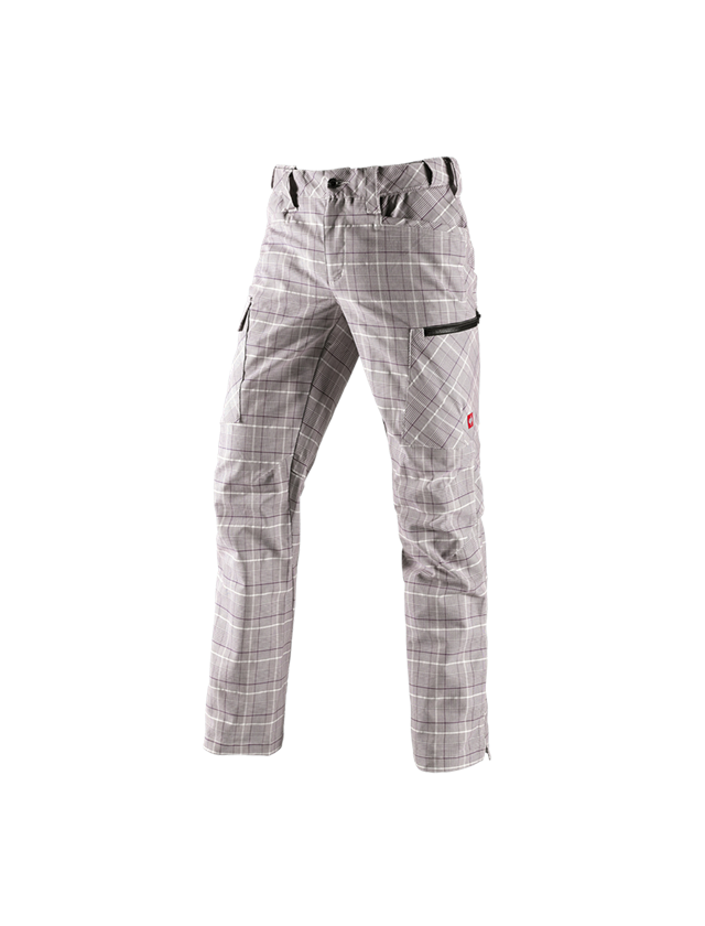 Pantaloni: e.s. pantaloni da lavoro pocket, uomo + castagna/bianco