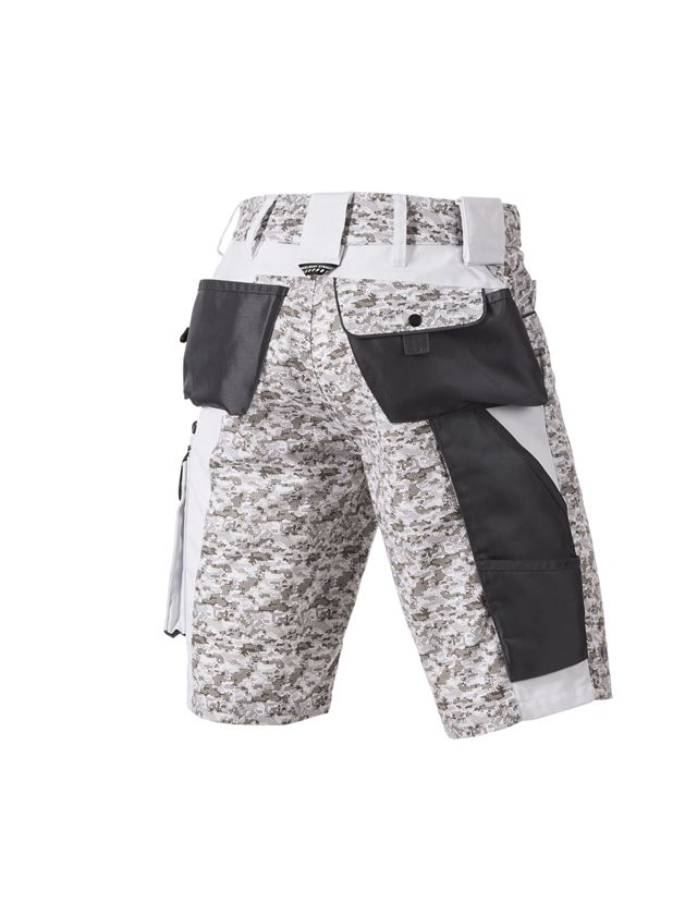 Pantaloni: e.s. shorts Pixel + bianco/grigio/petrolio 2