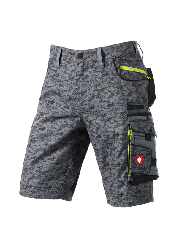 Pantaloni: e.s. shorts Pixel + grigio/grafite/limetta 2