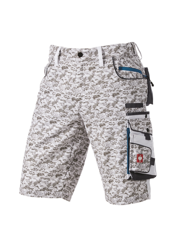 Pantaloni: e.s. shorts Pixel + bianco/grigio/petrolio 1
