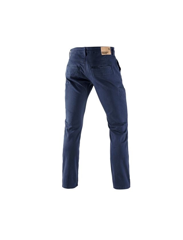 Pantaloni: e.s. pantaloni da lavoro chino, uomo + blu scuro 1