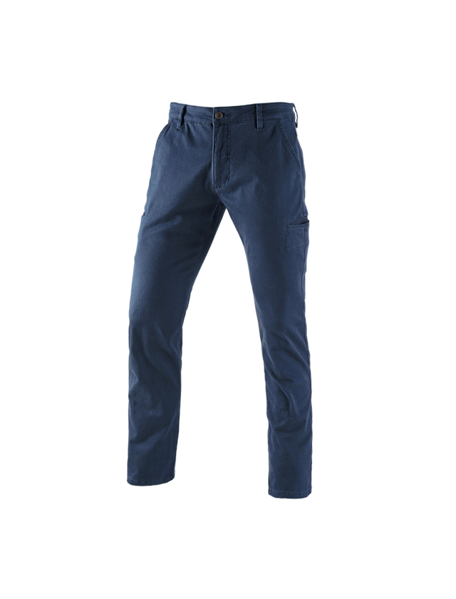 Pantaloni: e.s. pantaloni da lavoro chino, uomo + blu scuro