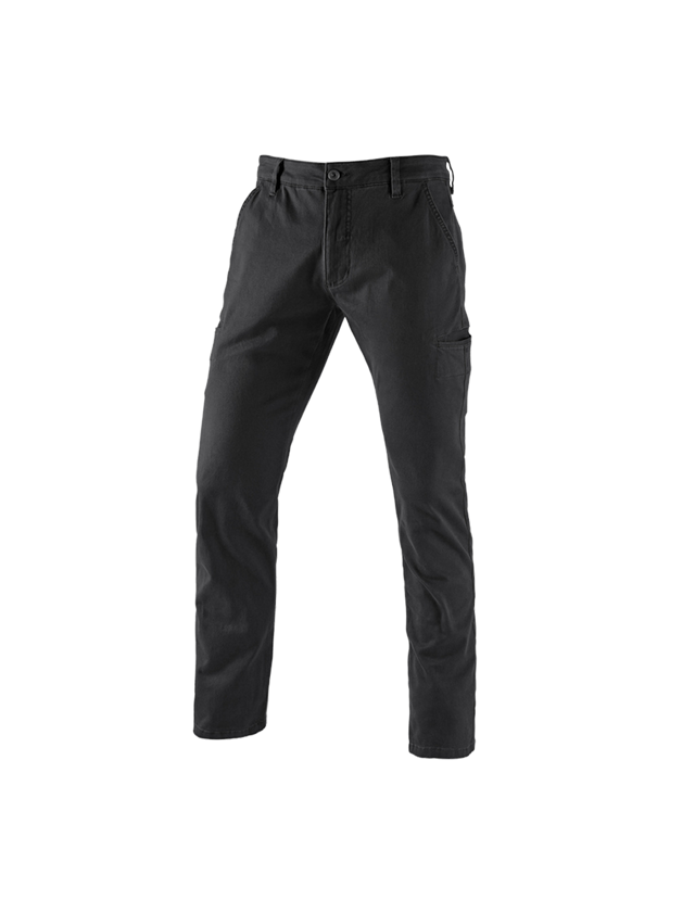 Pantaloni: e.s. pantaloni da lavoro chino, uomo + nero