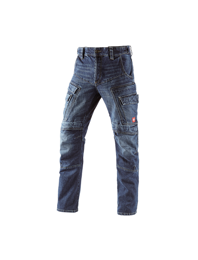 Pantaloni: e.s. Cargo Worker-Jeans POWERdenim + darkwashed