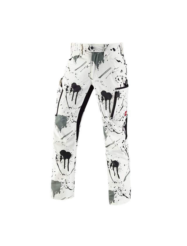 Pantaloni: e.s. pantaloni cargo stretch Painter + bianco/nero 2