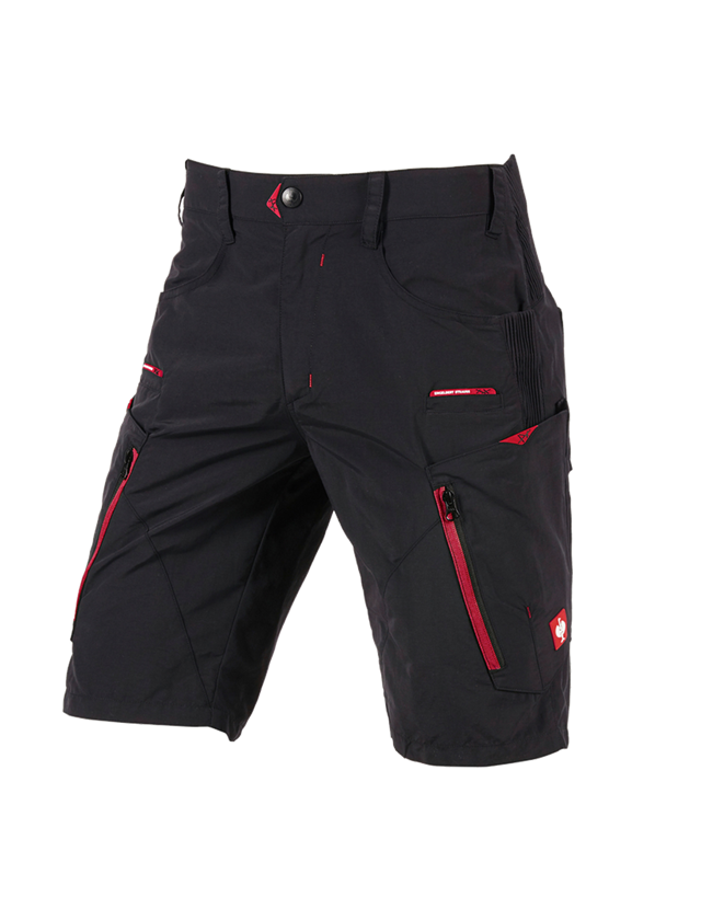 Pantaloni: e.s. short funzionali Superlite + nero/rosso 1