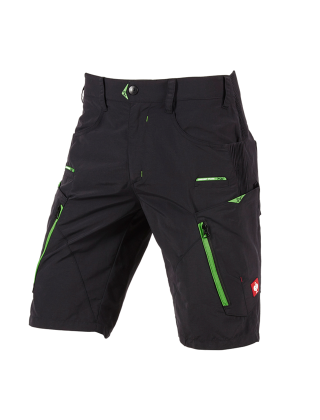 Pantaloni: e.s. short funzionali Superlite + nero/neon verde 2