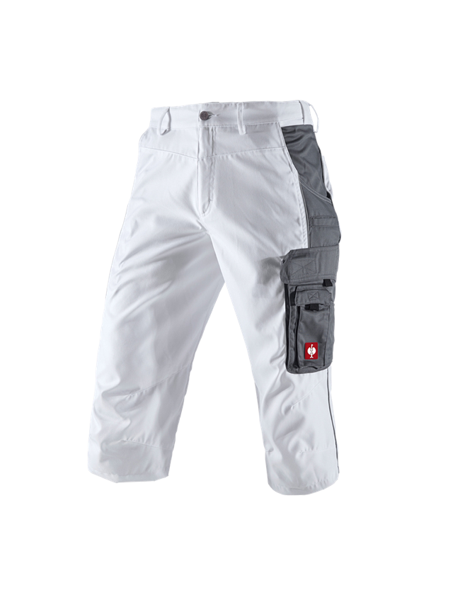 Pantaloni: e.s.active pantaloni 3/4 + bianco/grigio 2
