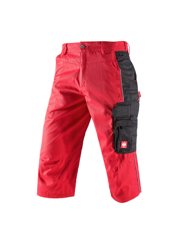 Pantaloni: e.s.active pantaloni 3/4 + rosso/nero 2