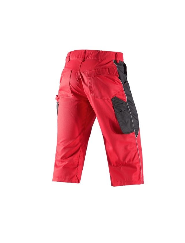 Pantaloni: e.s.active pantaloni 3/4 + rosso/nero 3