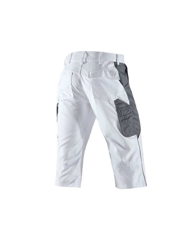 Pantaloni: e.s.active pantaloni 3/4 + bianco/grigio 3