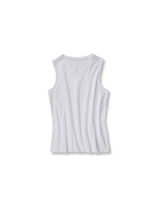 Intimo | Abbigliamento termico: e.s. cotton stretch, maglietta atletica + bianco
