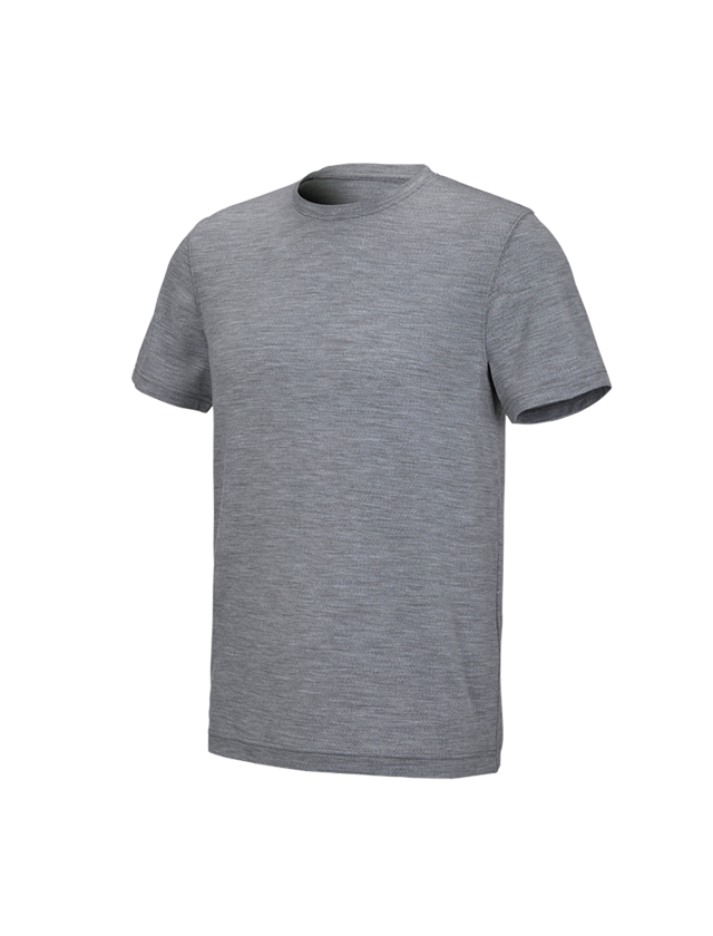 Maglie | Pullover | Camicie: e.s. t-Shirt merino light + grigio sfumato 2