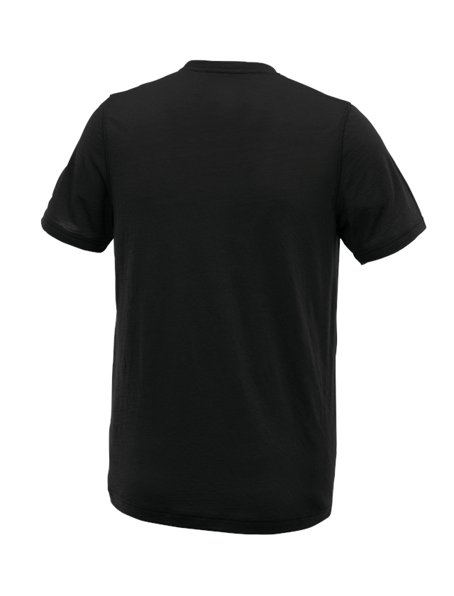 Maglie | Pullover | Camicie: e.s. t-Shirt merino light + nero 1