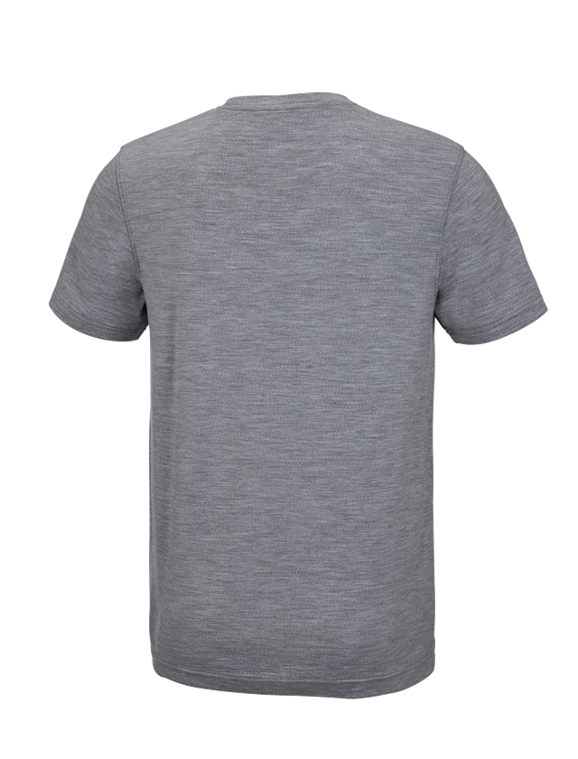 Maglie | Pullover | Camicie: e.s. t-Shirt merino light + grigio sfumato 3