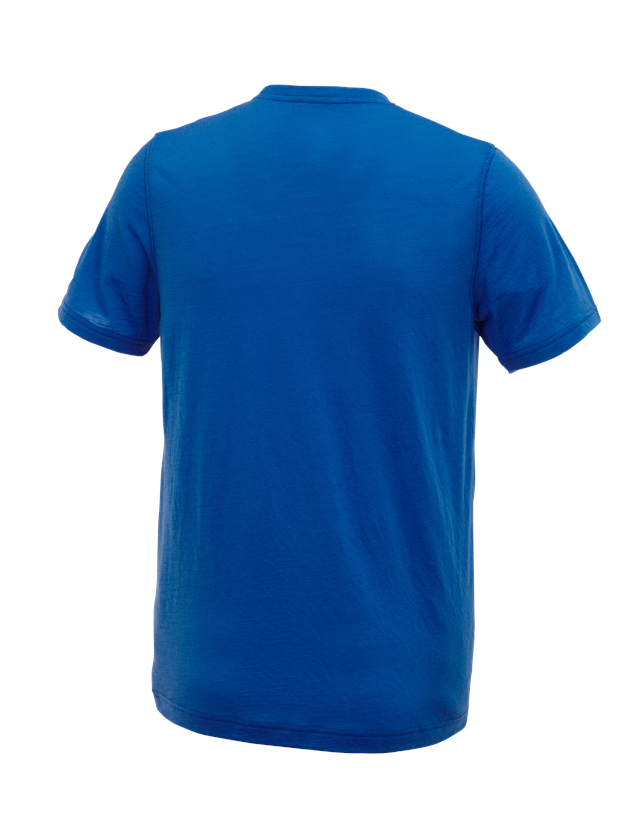 Maglie | Pullover | Camicie: e.s. t-Shirt merino light + blu genziana 1