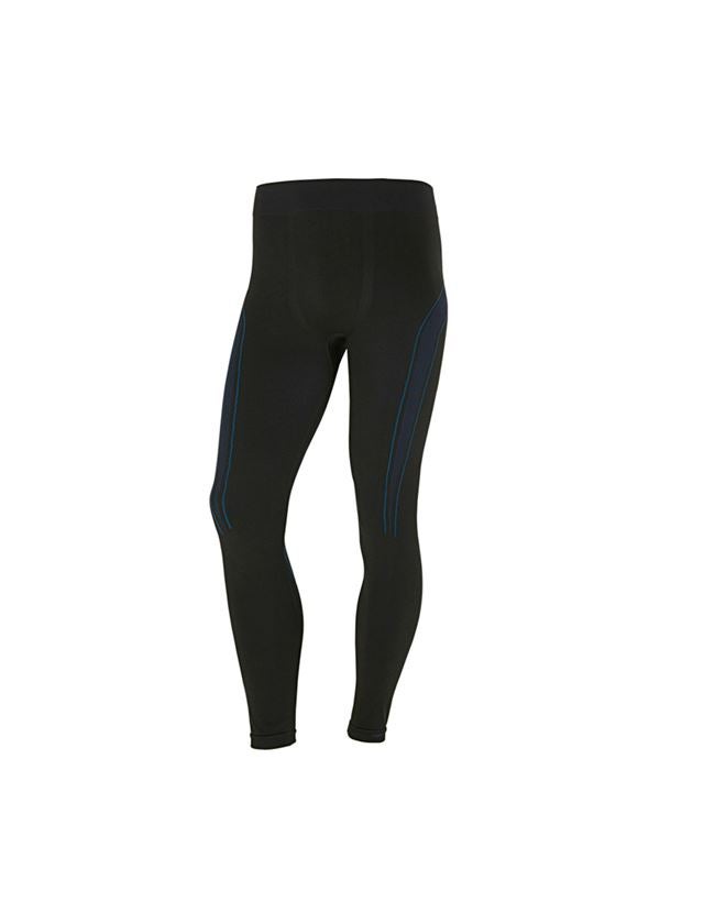 Intimo | Abbigliamento termico: e.s. long pants funzionali seamless-warm + nero/blu genziana 1