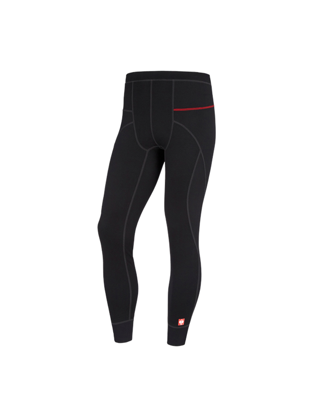 Intimo | Abbigliamento termico: e.s. long pants funzionali basis-warm + nero 2