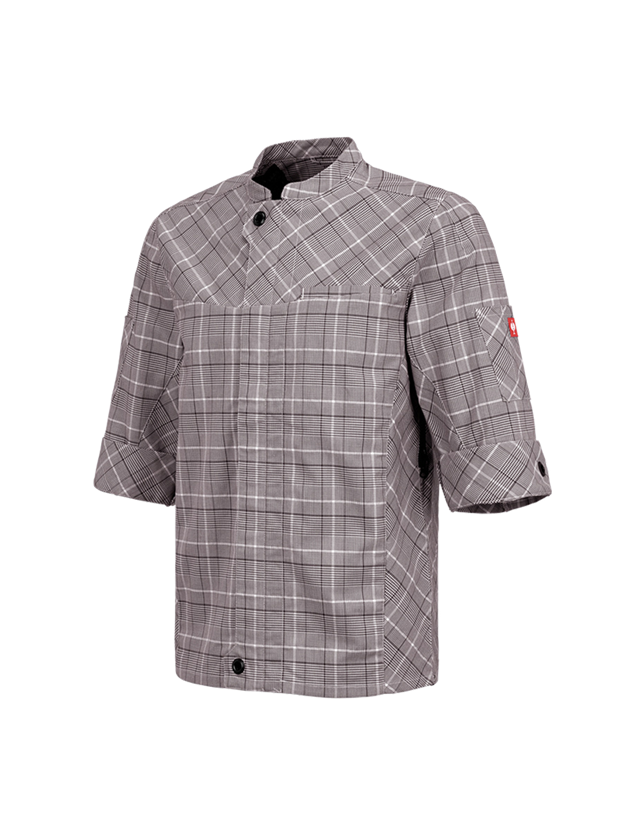 Maglie | Pullover | Camicie: Giacca da lavoro manica corta e.s.fusion, uomo + castagna/bianco