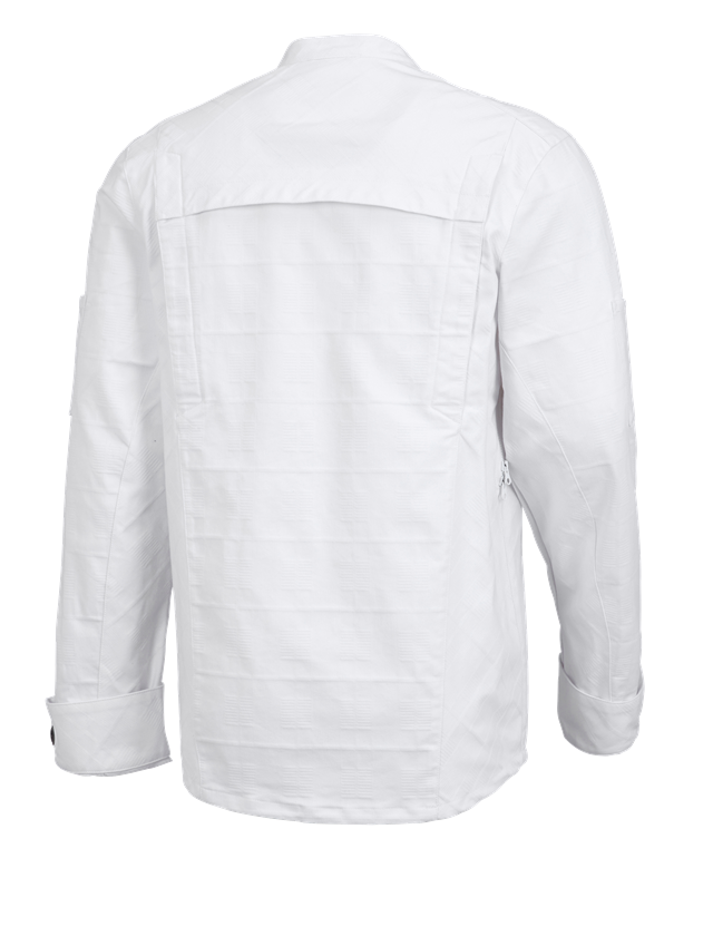 Shirts & Co.: Berufsjacke langarm e.s.fusion, Herren + weiß 1