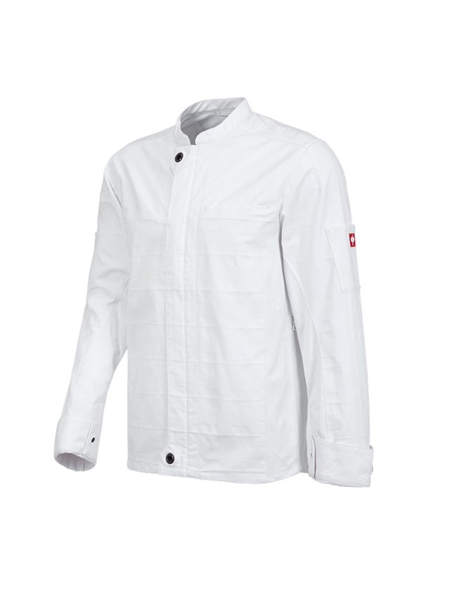 Maglie | Pullover | Camicie: Giacca da lavoro manica lunga e.s.fusion, uomo + bianco