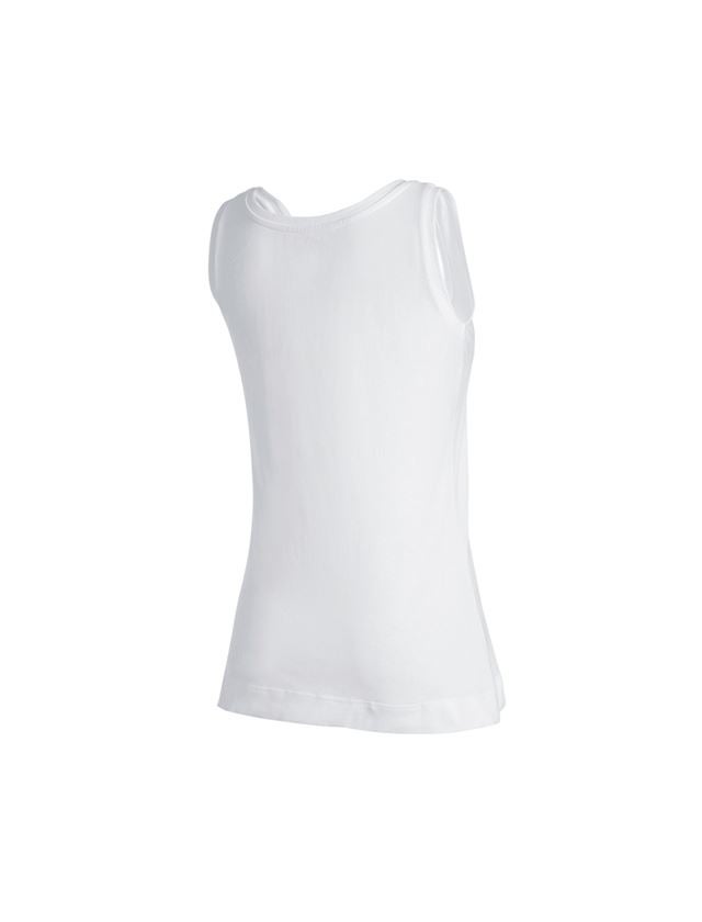 Maglie | Pullover | Bluse: e.s. Tank-Top cotton stretch, donna + bianco 3