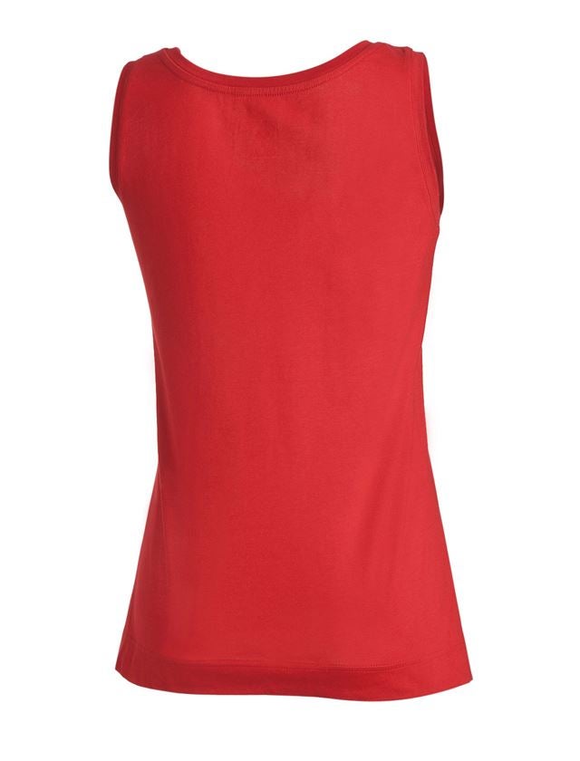 Maglie | Pullover | Bluse: e.s. Tank-Top cotton stretch, donna + rosso fuoco 2