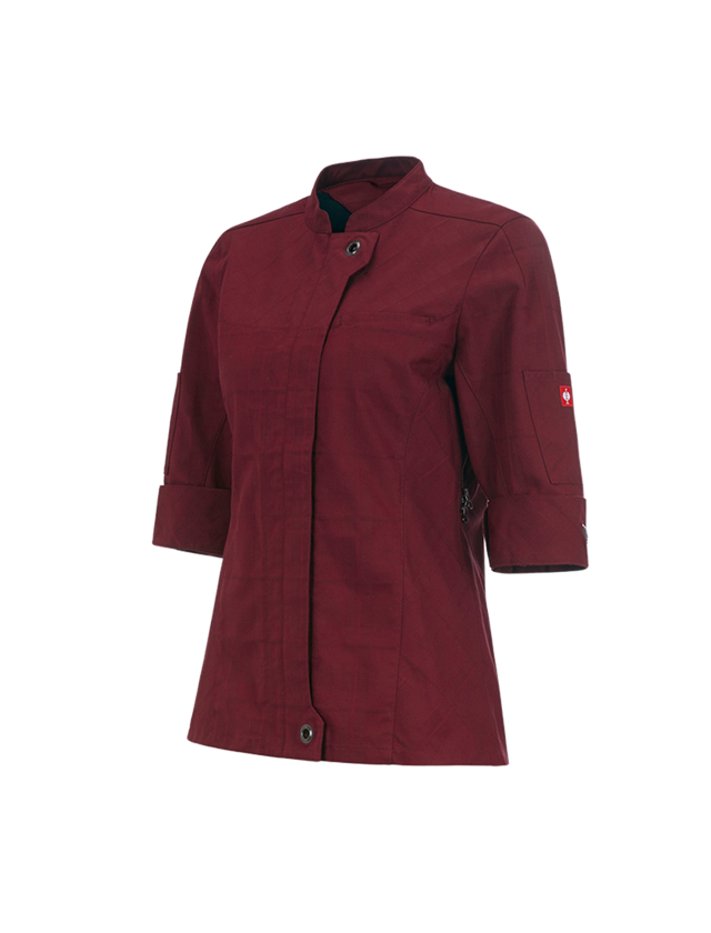 Maglie | Pullover | Bluse: Giacca da lavoro, manica 3/4 e.s.fusion, donna + rubino