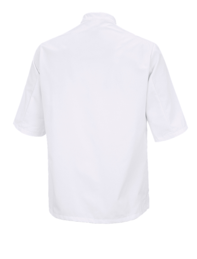 Shirts & Co.: Kochjacke Elegance, halbarm + weiß/schwarz 1