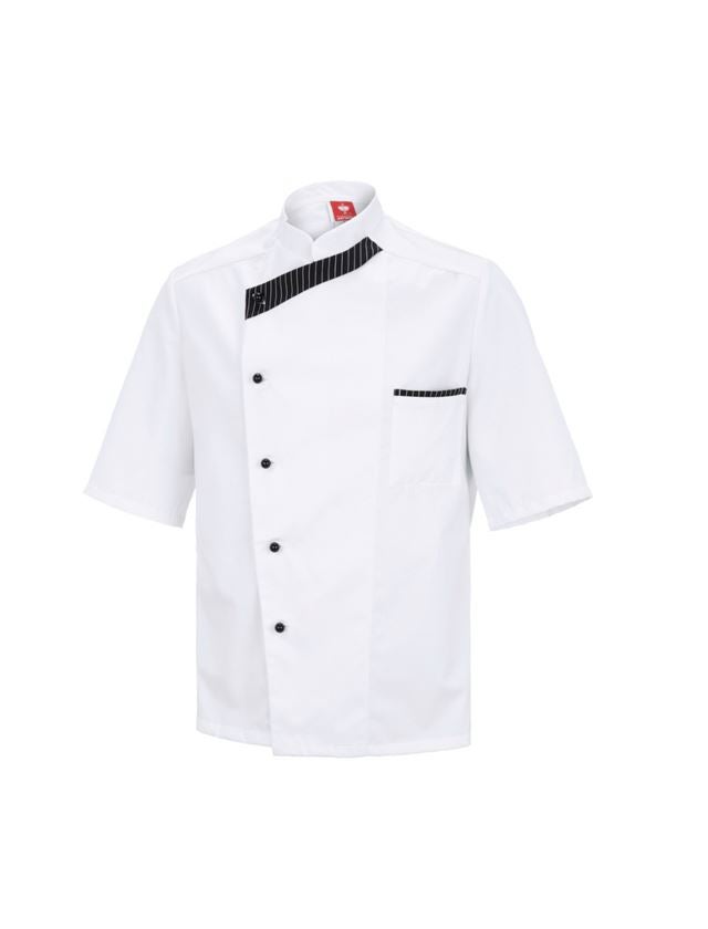 Maglie | Pullover | Camicie: Giacca da cuoco Elegance, mezza manica + bianco/nero